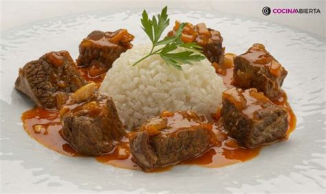 Carne guisada con arroz - Cocina Abierta