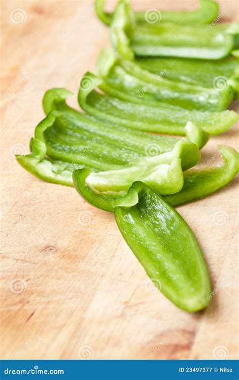 Green Pepper Slices Royalty Free Stock Photography - Image: 23497377