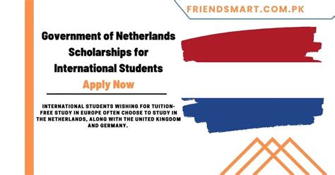 Government of Netherlands Scholarships for International Students