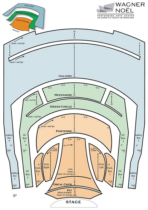 Seating Charts for Wagner Noël Performing Arts Center on Behance