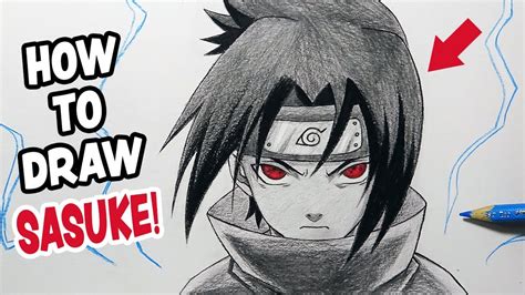 How To Draw Sasuke Uchiha For Beginners - Step by Step Tutorial - YouTube