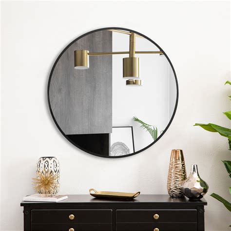 Round Mirrors Wall Decor Circle Mirror Bathroom Wall Mounted Make Up ...