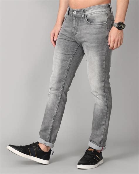 Buy Men's Grey Slim Fit Jeans for Men Grey Online at Bewakoof