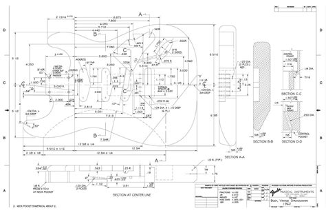 Fender Stratocaster Guitar Templates | Electric Herald