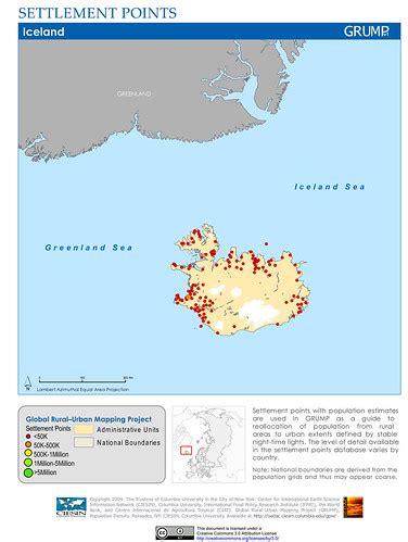 Iceland: Settlement Points | Settlement points with populati… | Flickr