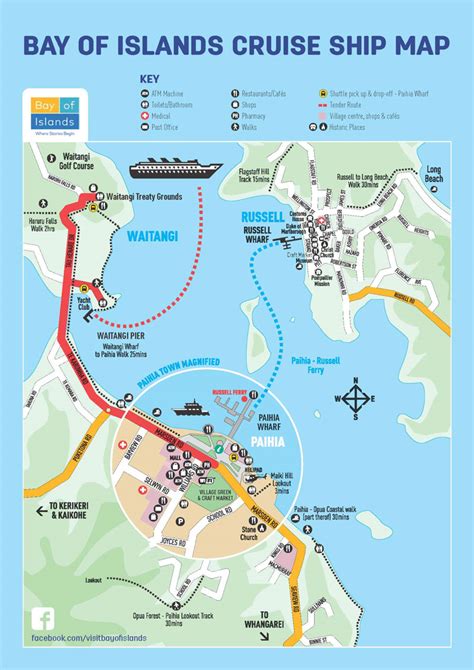 Official Cruise Ship & Port Map for the Bay of Islands