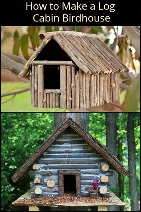 How to Make a Log Cabin Birdhouse | Bird house, Bird house kits, Bird ...