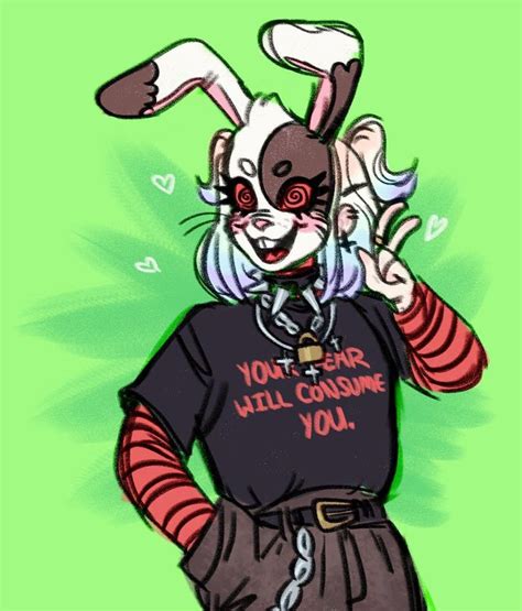 a drawing of a rabbit wearing a t - shirt