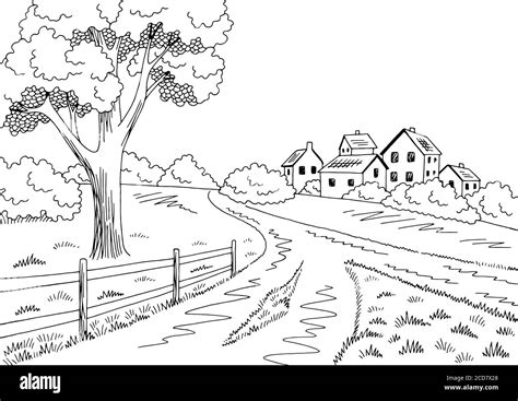 Rural Clipart Black And White