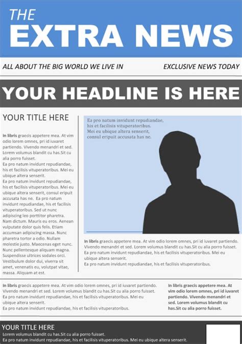 Newspaper Front Page Template Doc Daily News Type The Headline For ...