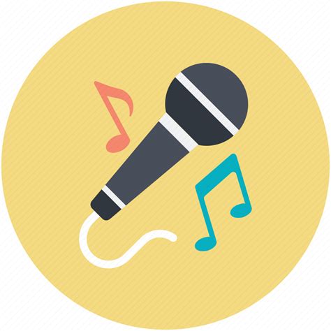 Mic, microphone, music notes, singing, speak icon - Download on Iconfinder