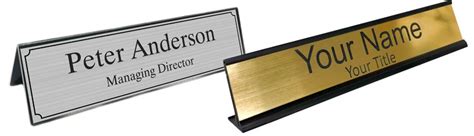 Office Desk Name Plates Australia| Engraved Name Plates Desk | BadgeStore