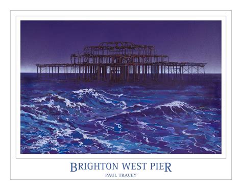 Poster of Brighton West Pier Painting - Paintings of Piers