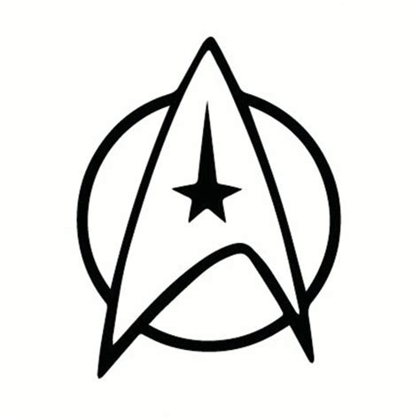 Star Trek Federation Logo Vinyl Decal - Black Window Sticker | 5.5 ...