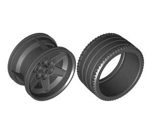 LEGO Black Tire 68.8 x 36 ZR with Rim 56 X 34 with 3 Holes | Brick Owl ...