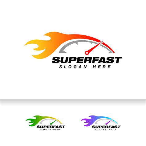 speedometer logo design template. speedometer vector icon with flame ...