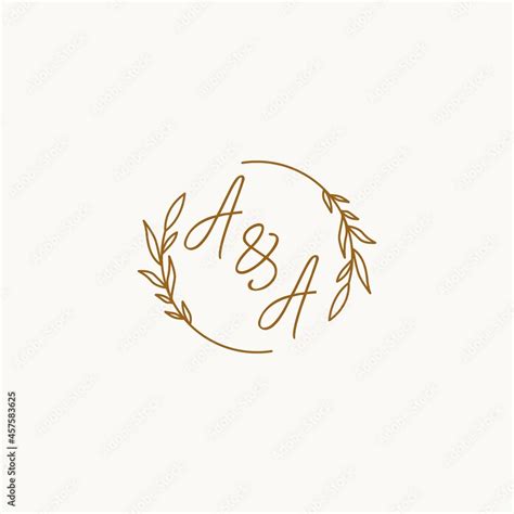 AA wedding initials logo design Stock Vector | Adobe Stock