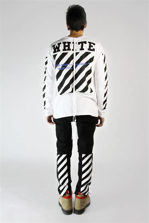 Off-white c/o virgil abloh Striped Long-Sleeved T-shirt in White for ...