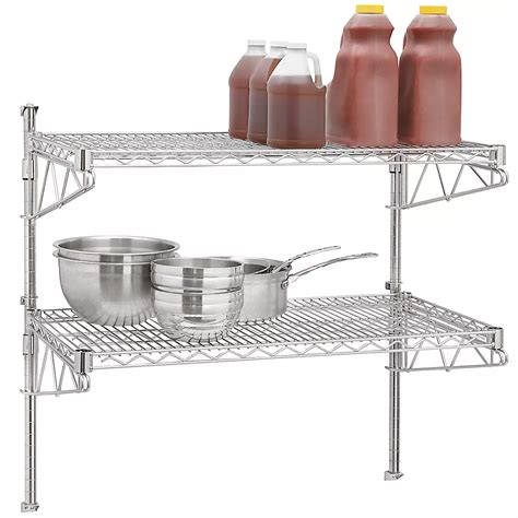 Wall-Mount Stainless Steel Shelving in Stock - ULINE