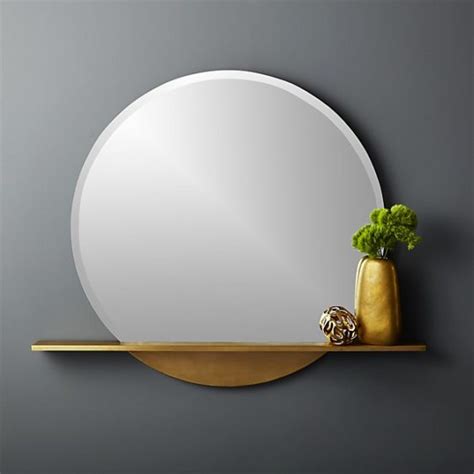 ROUND MIRROR WITH SHELF 36″ – Cre8 NYC