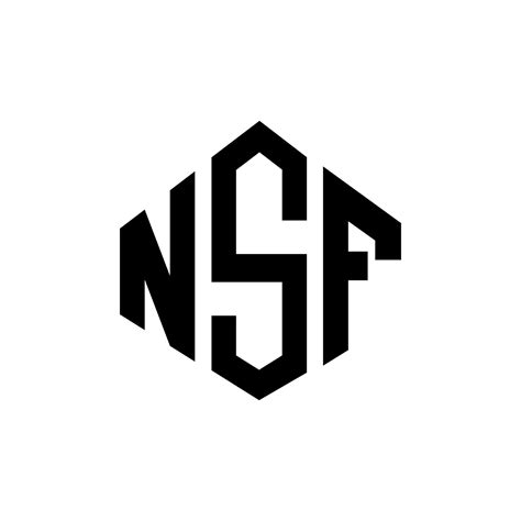 diseño de logotipo de letra nsf con forma de polígono. diseño de ...