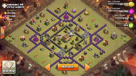 clash of clans - Town Hall 8 War base Attack Strategy - Arqade