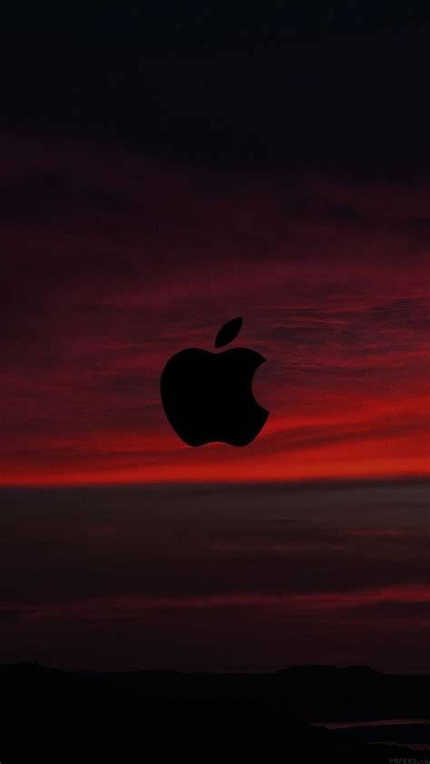 Red sunset sky logo apple iphone clean black - iPhone 13 pro max ...