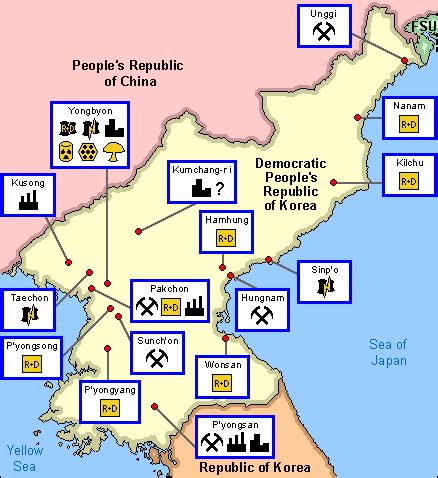 North Korea Nuclear Bomb Map