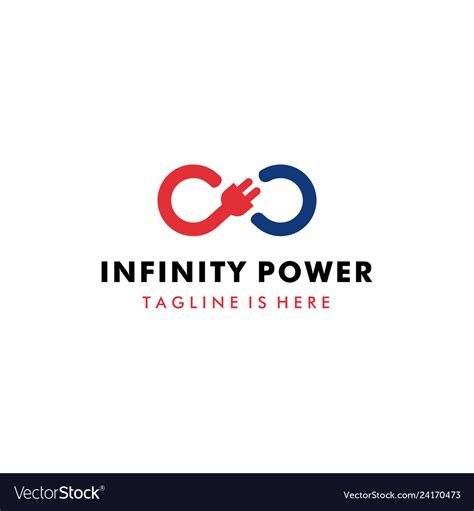 Infinity power logo template designs Royalty Free Vector