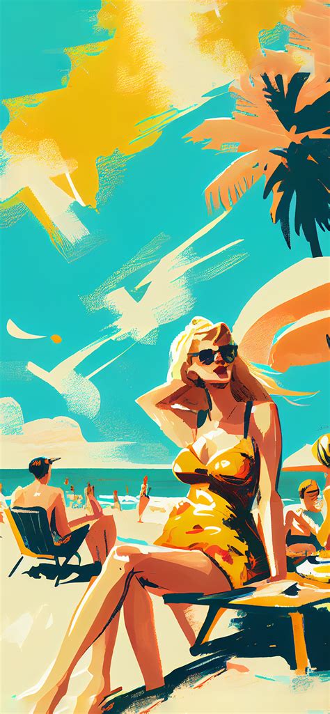 Beach Summer Cartoon Wallpapers - Wallpaper Cave