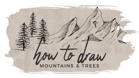 How to Draw Mountains and Trees | Doodle with me! - YouTube