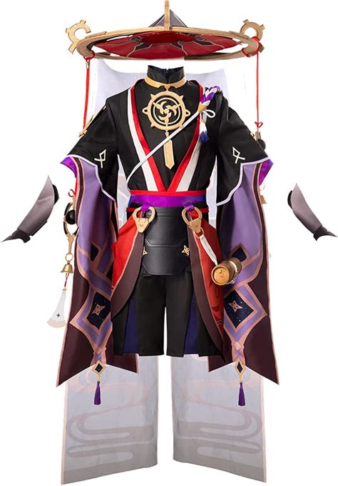 Amazon.com: Wolancy Genshin Impact Cosplay Outfit Scaramouche Costume ...