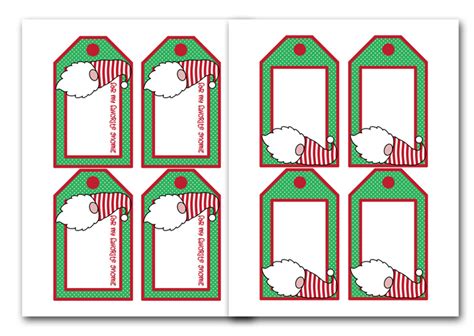 Free Printable Christmas Gnomes Gift Tags | i should be mopping the floor