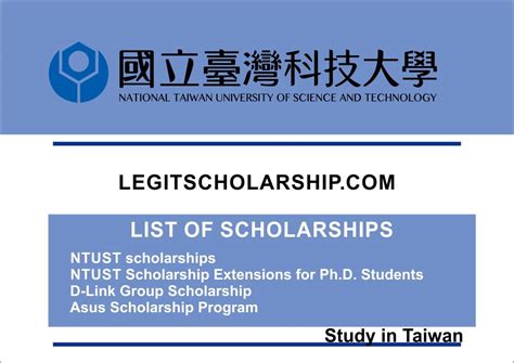 National Taiwan University of Science & Technology Scholarship 2023-24 ...