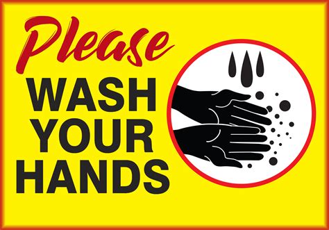 Wash Hands Sign Printable