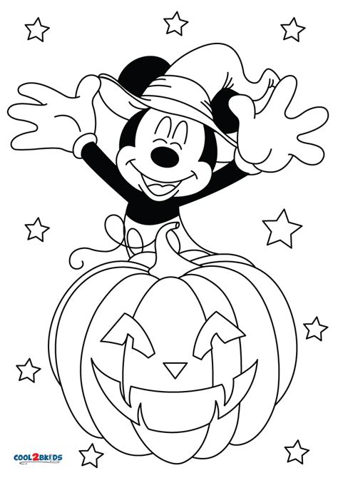 Free Printable Halloween Mickey Mouse Coloring Pages For Kids