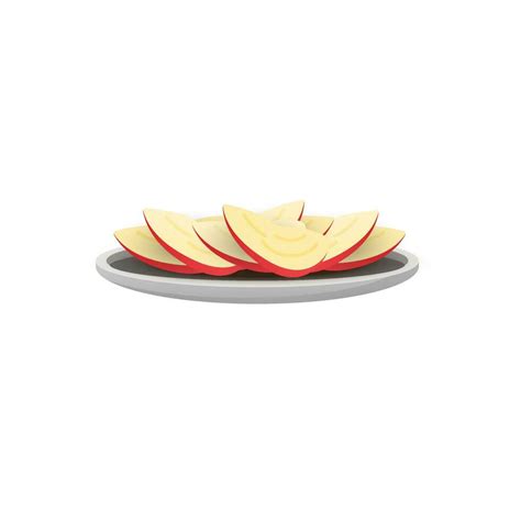 Glossy apple slices on plate. 24362690 Vector Art at Vecteezy