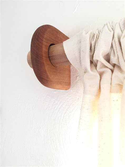 Round Curtain Rod Bracket — Liminal Studio Modern Curtain Rods, Round ...