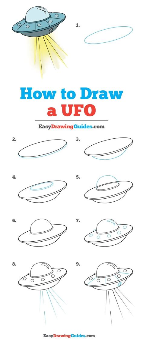 How to Draw a UFO - Really Easy Drawing Tutorial