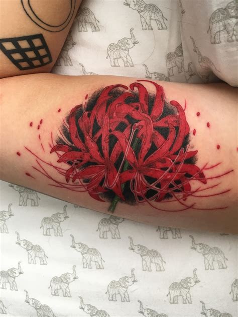 Red spider lily done by Tristen Thomas at ARTillery ink in Murrieta, CA ...