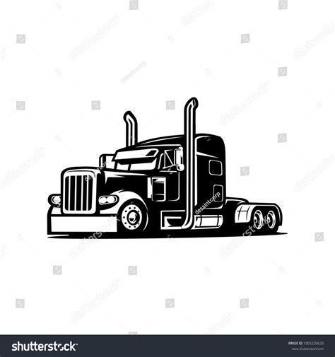 Peterbilt Truck Silhouette Clipart