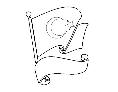 Flag of Turkey coloring page - Coloringcrew.com