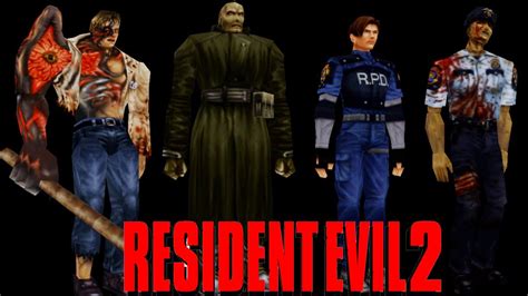 Resident Evil 2 Classic All 3D Characters Models Showcase - YouTube