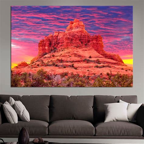 Bell Rock in Sedona Wall Art Decor Arizona USA Sunset Bedroom | Etsy