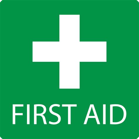 Green First Aid Kit Emergency Icon with Cross Sign. Vector 21956679 ...