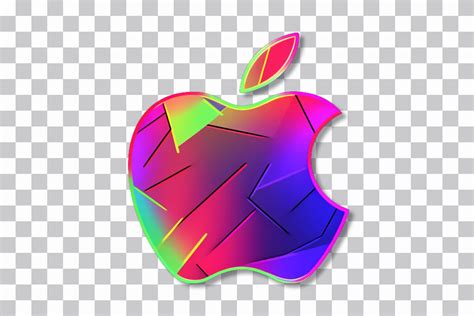 Free Colorful Apple Logo Sticker - Transparent Stickers Download