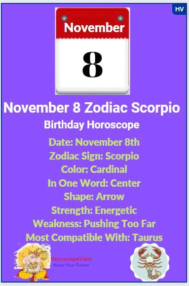 What Zodiac is November 8 (Personalities & Characteristics)