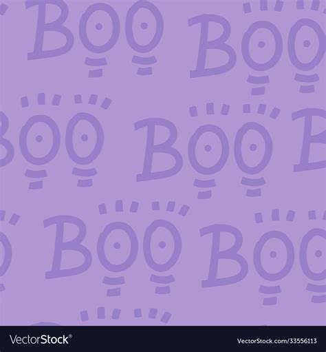 Seamless pattern with handwritten text - boo Vector Image