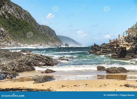 Tsitsikamma Storms River Mouth Stock Image - Image of shore, tourism ...