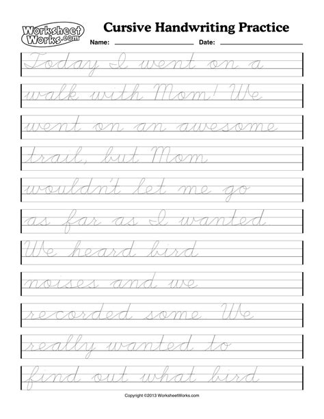 Printable Cursive Handwriting Worksheet Generator - Printable Worksheets